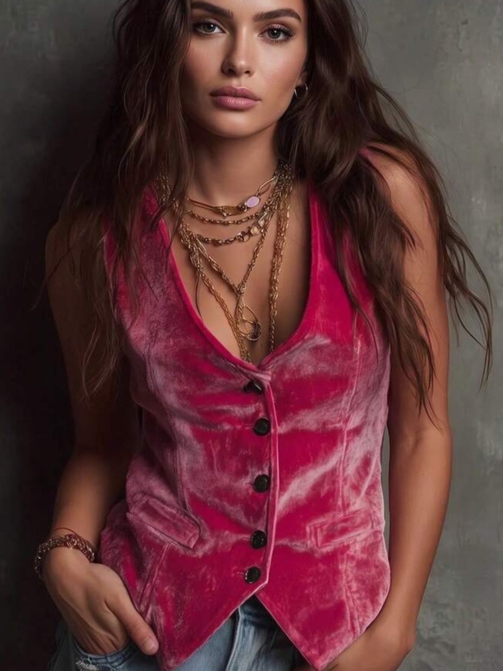 Women's Solid Color Velvet Waist Tie Top, Velvet V-Neck Sleeveless Tank Summer